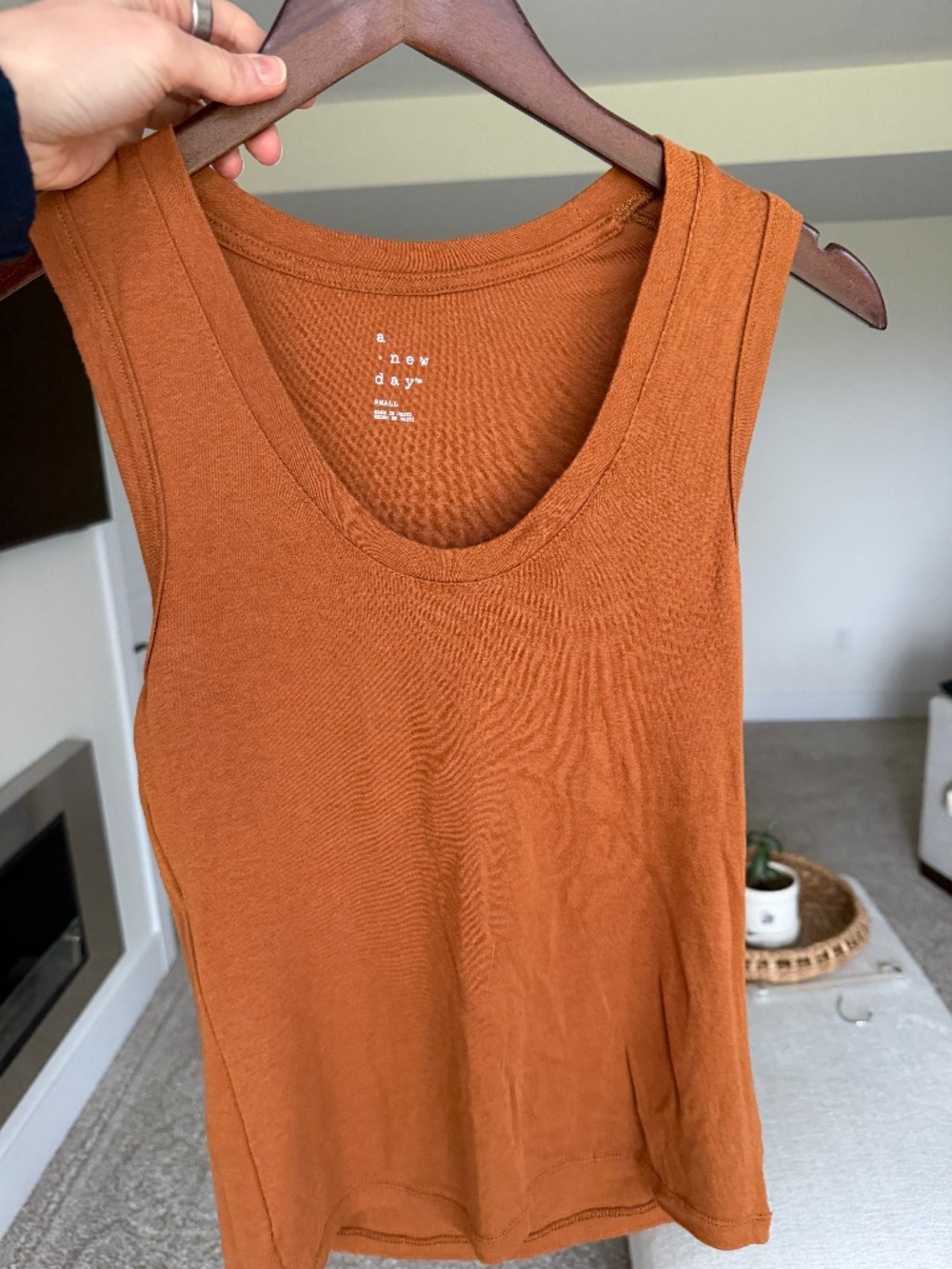 Rust Sleeveless Top, a new day, Size small